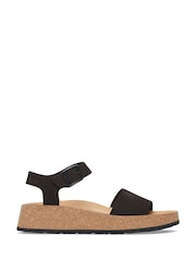 Birkenstock Black Glenda Nubuck Wedge Sandals - Image 1 of 3