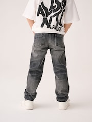 smALLSAINTS Charcoal Grey Boys Straight Fit Denim 100% Cotton Jeans - Image 3 of 8