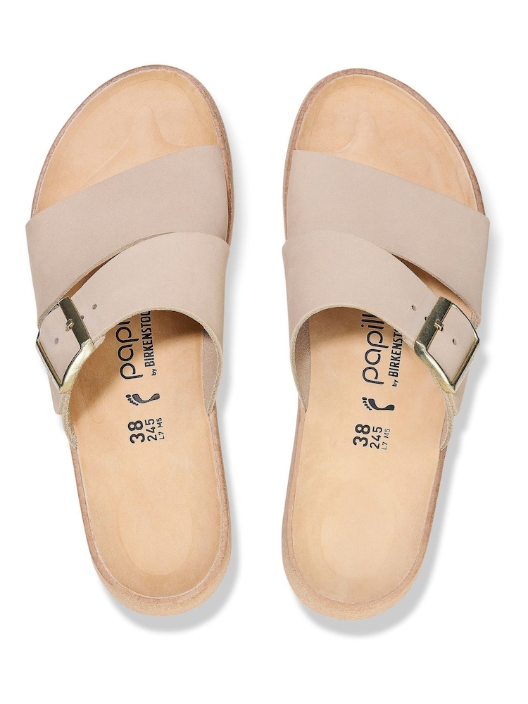 Birkenstock Sand Almina Nubuck Wedges Sandals - Image 3 of 3