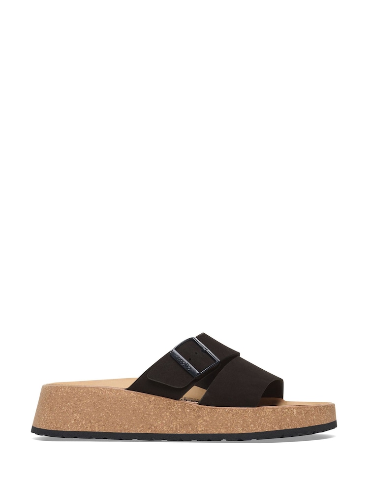 Birkenstock Black Almina Nubuck Wedges Sandals - Image 1 of 3