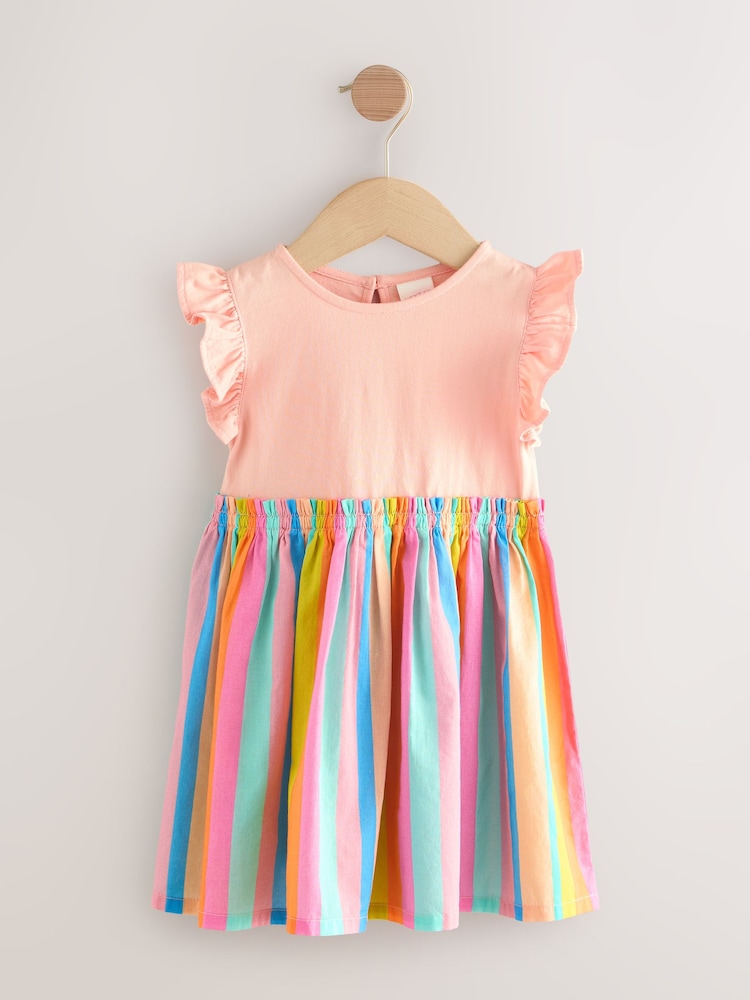 Stone Frill Embroidered 100% Cotton Dress - Image 1 of 3