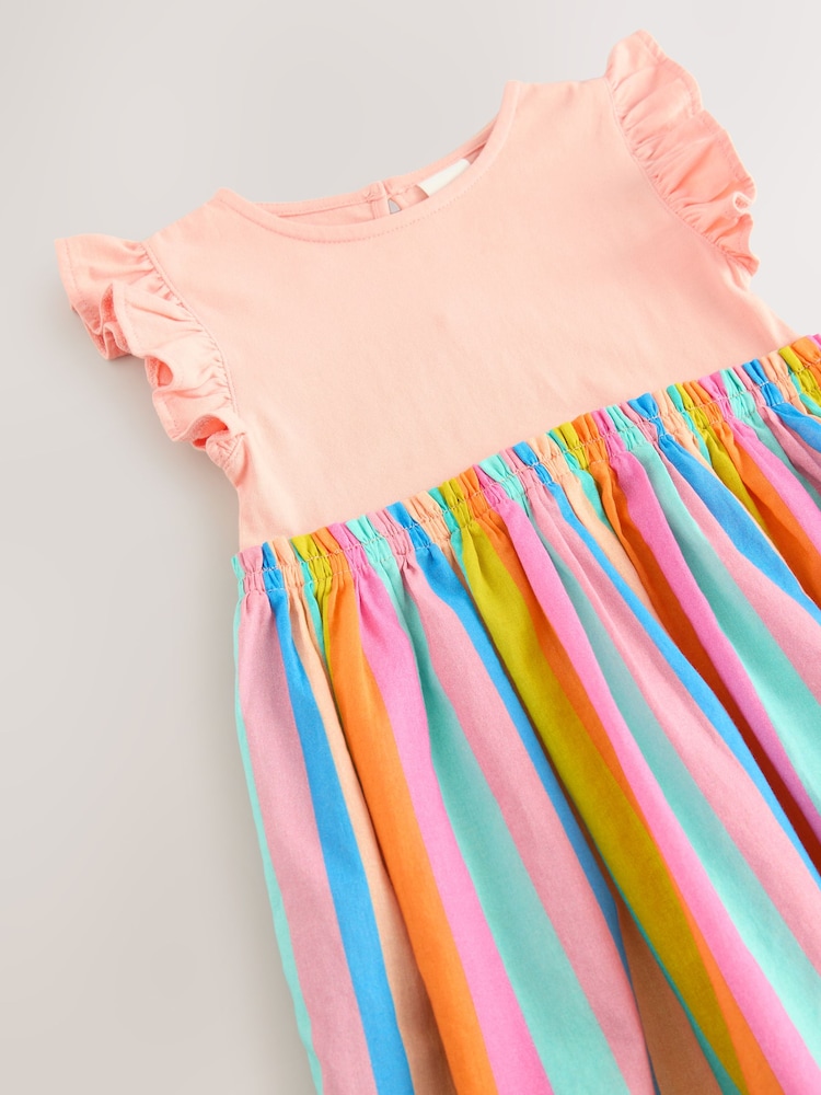 Stone Frill Embroidered 100% Cotton Dress - Image 3 of 3