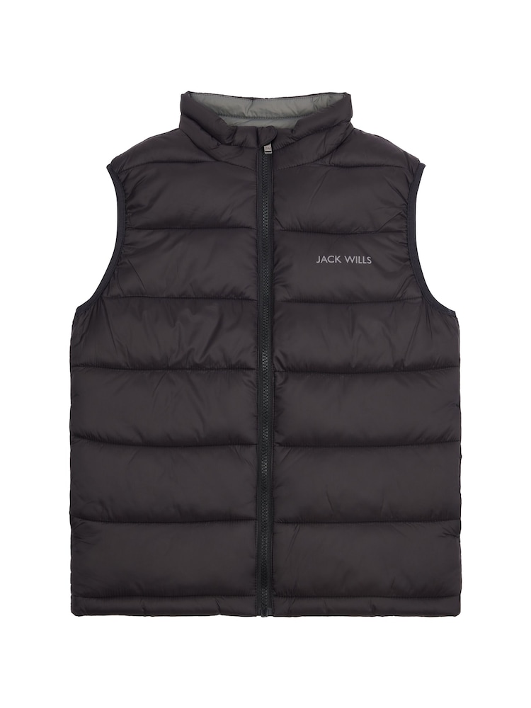 Jack Wills Black Boys Classic Gilet - Image 1 of 3