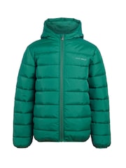 Jack Wills Green Boys Classic Hooded Puffer Jacket - Image 1 of 6