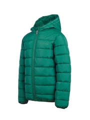 Jack Wills Green Boys Classic Hooded Puffer Jacket - Image 2 of 6