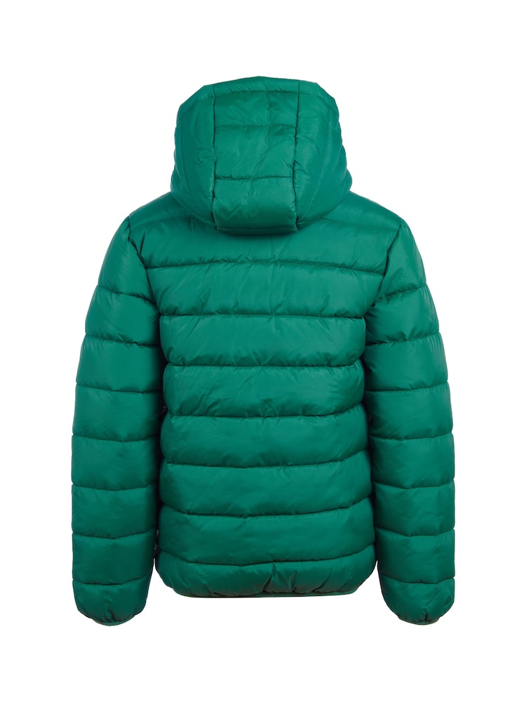 Jack Wills Green Classic Hooded Puffer Jacket - Image 3 of 6