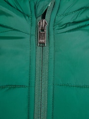 Jack Wills Green Boys Classic Hooded Puffer Jacket - Image 4 of 6