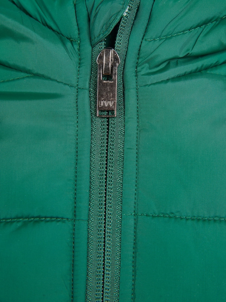 Jack Wills Green Classic Hooded Puffer Jacket - Image 4 of 6