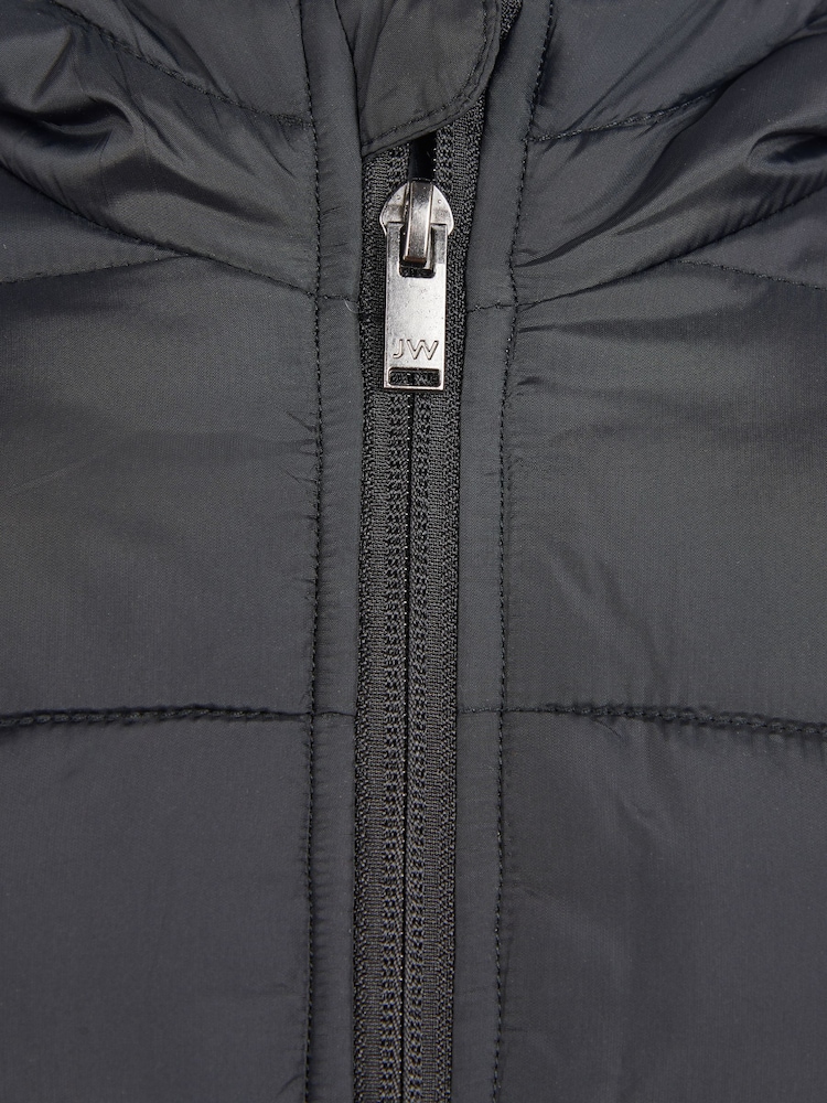 Jack Wills Black Boys Classic Hooded Puffer Jacket - Image 4 of 6