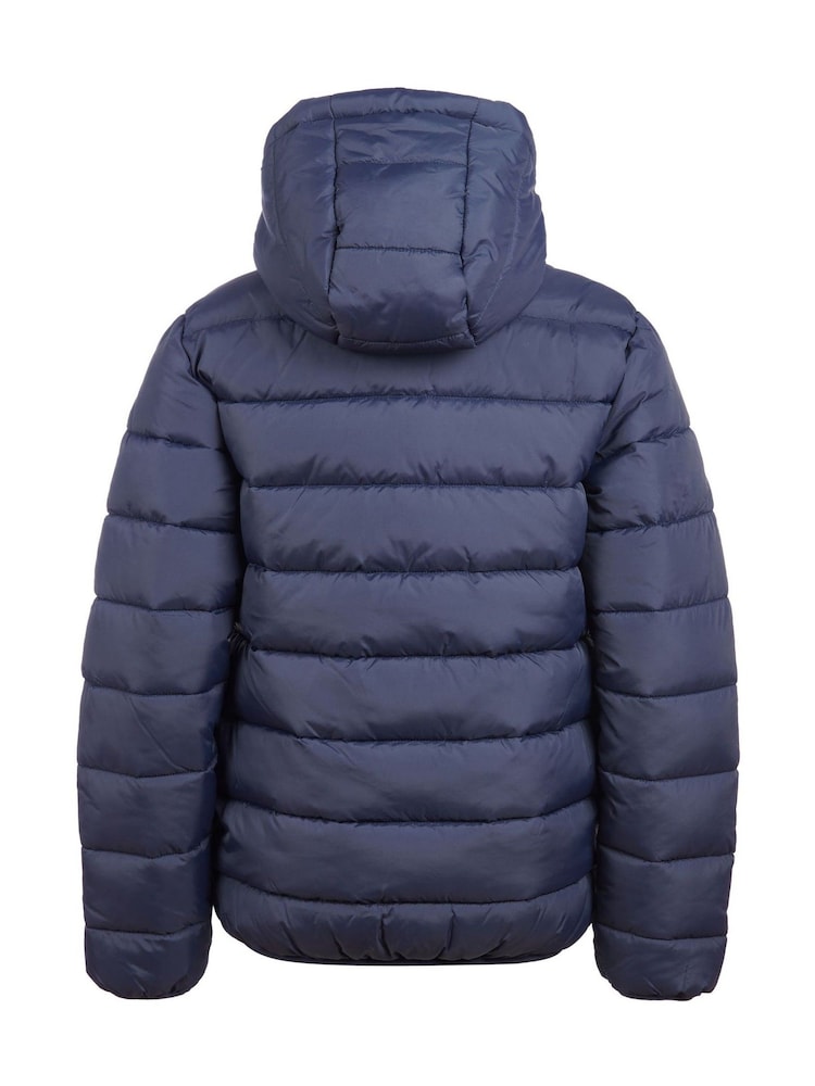 Jack Wills Blue Boys Classic Hooded Puffer Jacket - Image 3 of 6