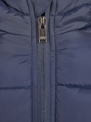 Jack Wills Blue Boys Classic Hooded Puffer Jacket - Image 4 of 6