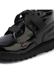 Kickers Black Kick Hi Ribbon Patent Shoes - Image 5 of 5
