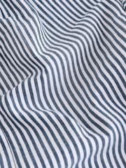 Blue Long Sleeves Ticking Stripe 100% Cotton Blouse - Image 2 of 3