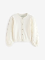 Bela - Baker by Ted Baker rožast Vzorec Mesh Sleeve Knitted pletena jopa - Slika 2 iz 5