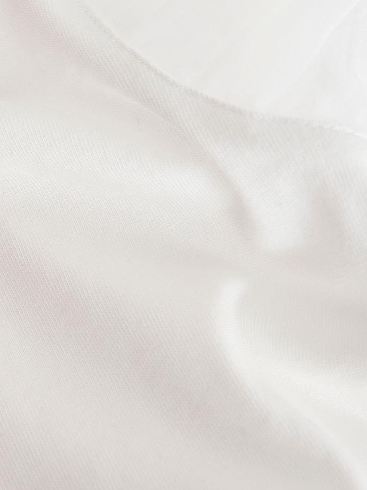 Baker by Ted Baker Organza Sleeve Hotfix 100% Cotton T-Shirt - Image 3 of 5