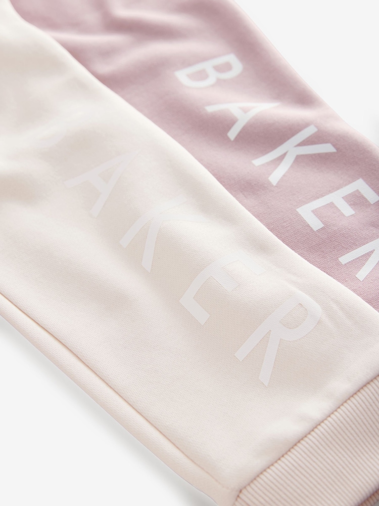 Baker by Ted Baker Pink/Cream Multi Joggers 2 Pack - Image 6 of 7
