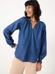 Azul - Blusa de denim - Imagen 1 de 5