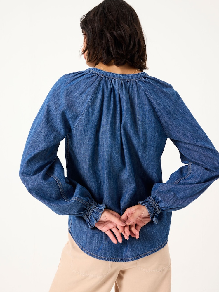 Azul - Blusa de denim - Imagen 2 de 5