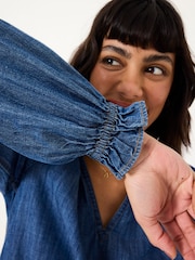 Azul - Blusa de denim - Imagen 5 de 5