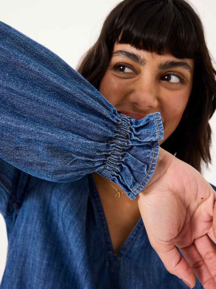 Azul - Blusa de denim - Imagen 5 de 5