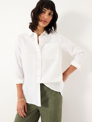 FatFace White Olivia Linen Shirt - Image 1 of 6