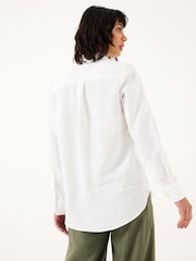 FatFace White Olivia Linen Shirt - Image 2 of 6