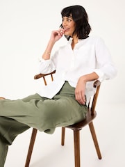 FatFace White Olivia Linen Shirt - Image 5 of 6