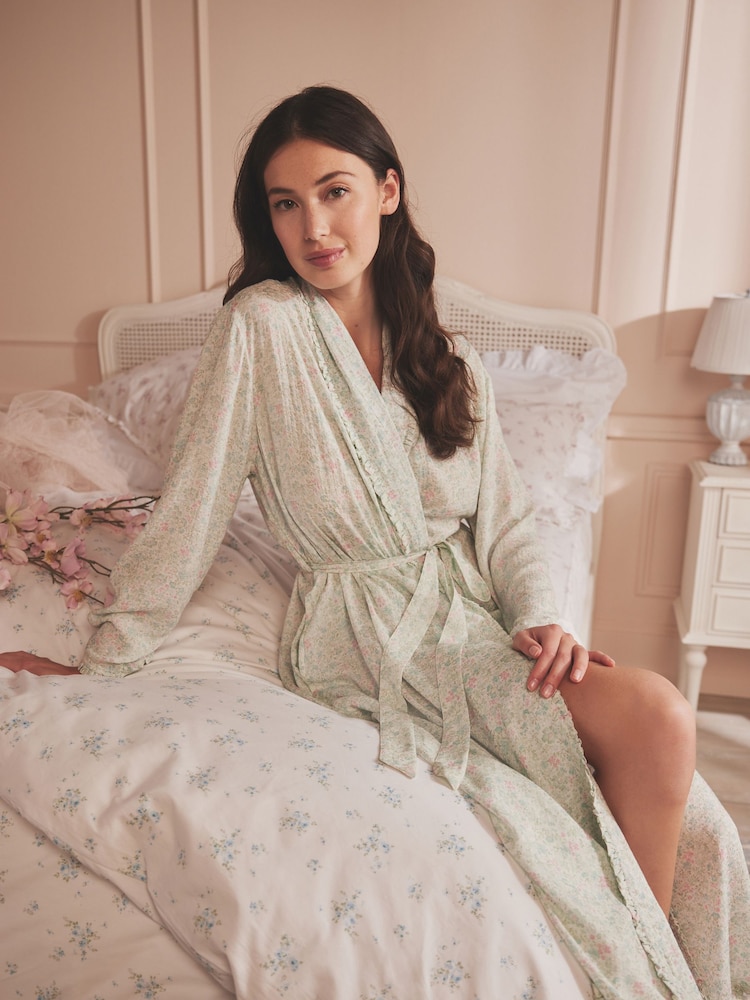 Shabby Chic by Rachel Ashwell® Green Ditsy Print Robe - Image 1 of 6
