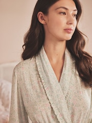 Shabby Chic by Rachel Ashwell® Green Ditsy Print Robe - Image 4 of 6