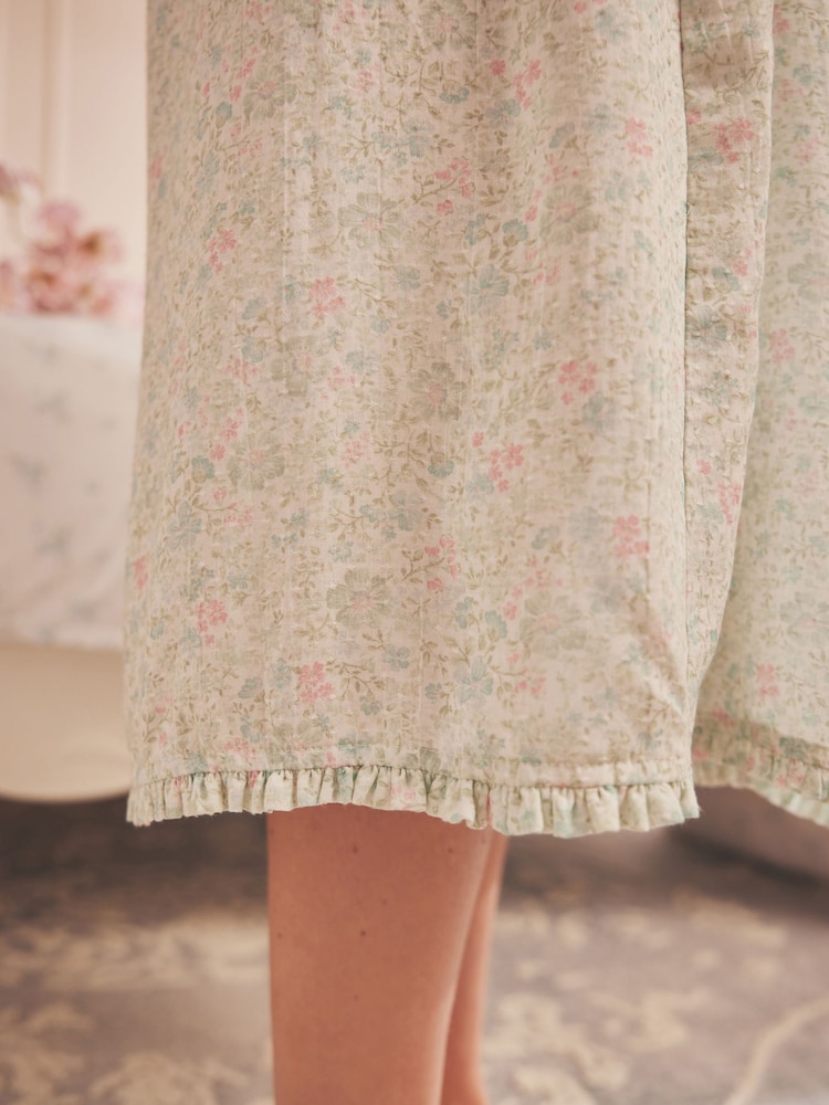 Shabby Chic by Rachel Ashwell® Green Ditsy Print Robe - Image 6 of 6