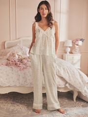 Shabby Chic by Rachel Ashwell® Green Ditsy Cami Pyjamas - Image 2 of 7