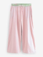 Shabby Chic by Rachel Ashwell® Pink/Green Floral Print Stripe 100% Cotton Pyjamas Set - Image 7 of 9