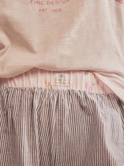 Shabby Chic by Rachel Ashwell® Pink Stripe Jersey Short 100% Cotton Pyjamas Set - Image 5 of 5