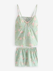 Shabby Chic by Rachel Ashwell® Green Floral Print Cami Short Set Pyjamas - Image 6 of 12