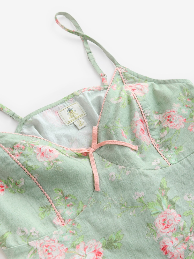 Shabby Chic by Rachel Ashwell® Green Floral Print Cami Short Set Pyjamas - Image 9 of 10