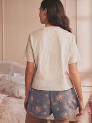Shabby Chic by Rachel Ashwell® Beige 100% Cotton Jersey Lounge T-Shirt - Image 3 of 4