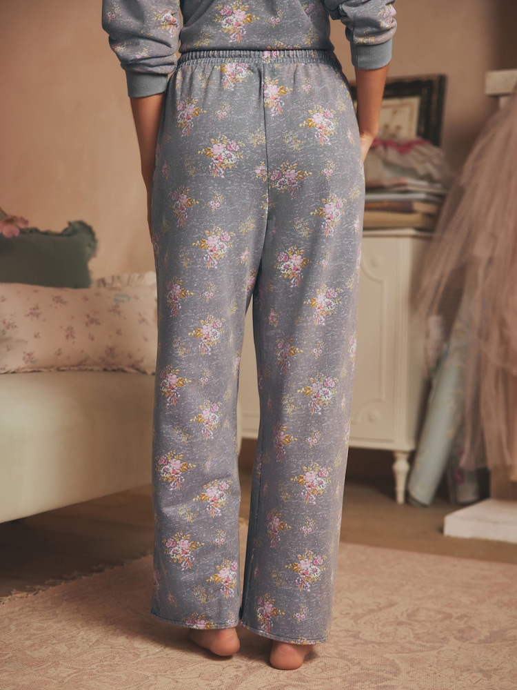 Shabby Chic by Rachel Ashwell® grijze joggingbroek met bloemenprint - Image 4 of 8