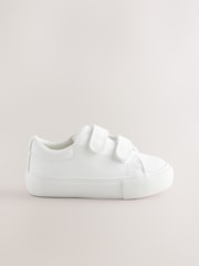 White Standard Fit (F) Chunky Trainers With Touch Fastening - Image 2 of 5
