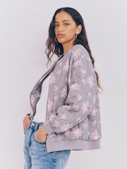 Shabby Chic by Rachel Ashwell® Grey Floral Print Quilted Bomber Jacket - Image 3 of 6