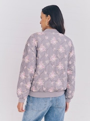 Shabby Chic by Rachel Ashwell® Grey Floral Print Quilted Bomber Jacket - Image 5 of 6
