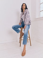 Shabby Chic by Rachel Ashwell® Grey Floral Print Quilted Bomber Jacket - Image 6 of 6