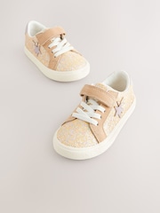 Multi Glitter Elastic Lace Touch Fastening Trainers - Image 1 of 6