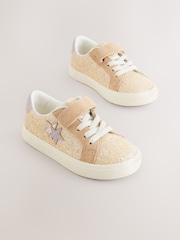 Multi Glitter Elastic Lace Touch Fastening Trainers - Image 6 of 6