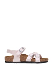 Birkenstock Pink Kids Kumba Saffiano Iridescent Sandals - Image 1 of 3