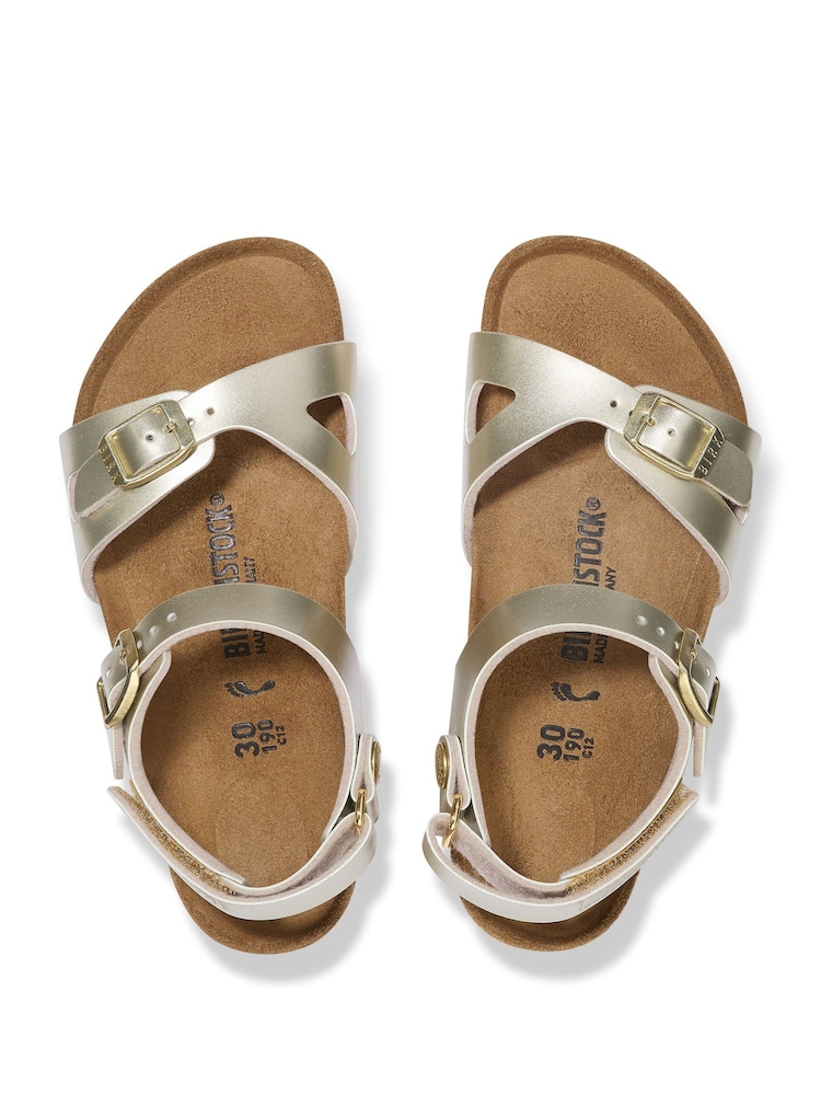 Birkenstock Gold Kids Rio Sandals - Image 3 of 3