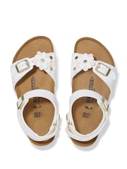 Birkenstock White Rio Birkibuc Kids Sandals - Image 3 of 3