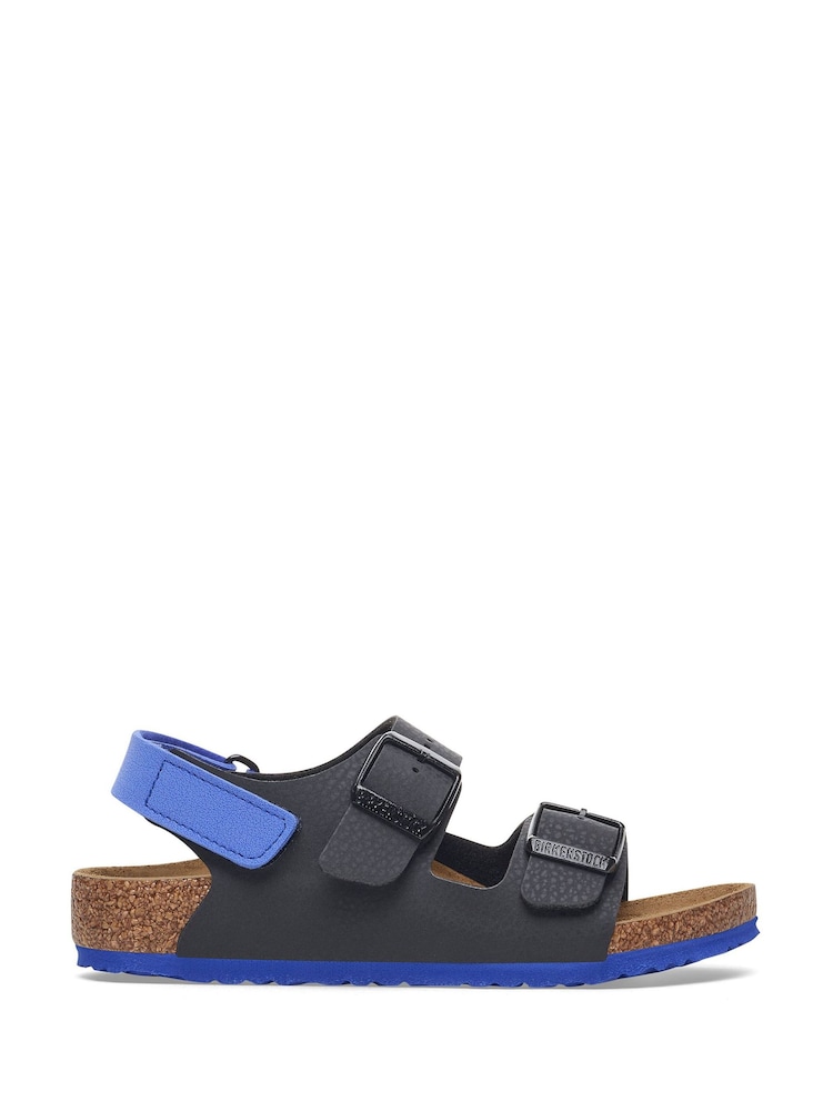 Birkenstock Blue/Black Kids Milano Sandals - Image 1 of 3