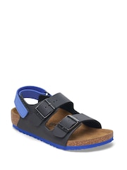 Birkenstock Blue/Black Kids Milano Sandals - Image 2 of 3