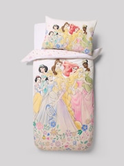 Pink Disney Princess 100% Cotton Duvet Cover and Pillowcase Set - Image 1 of 1