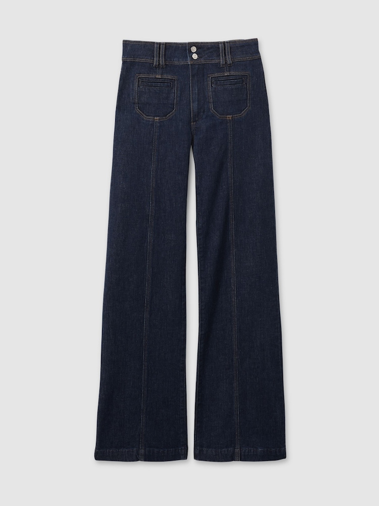 Paige – Catania – Blaue Jeans mit weitem Bein und sichtbaren Knöpfen - Bild 2 von 5